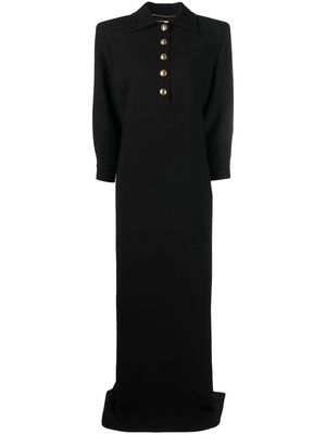 Saint Laurent button-front maxi gown - Black
