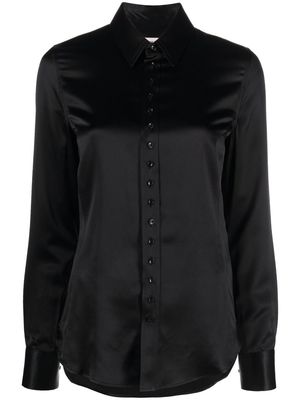 Saint Laurent buttoned silk shirt - Black