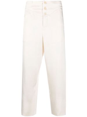 Saint Laurent buttoned slim trousers - Neutrals
