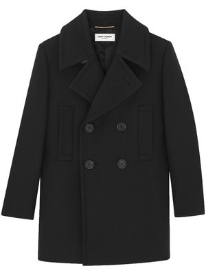 Saint Laurent Caban double-breasted coat - Black