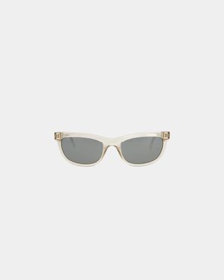 Saint Laurent Cat Eye Sunglasses in Beige Beige Silver