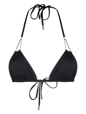 Saint Laurent chain-link detail bikini top - Black