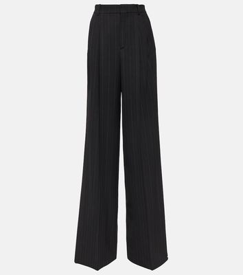 Saint Laurent Chalk stripe wool-blend wide-leg pants
