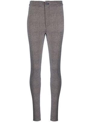 Saint Laurent check-patterned skinny trousers - Black