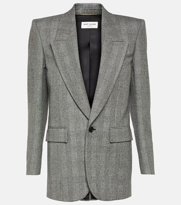 Saint Laurent Checked single-breasted wool blazer
