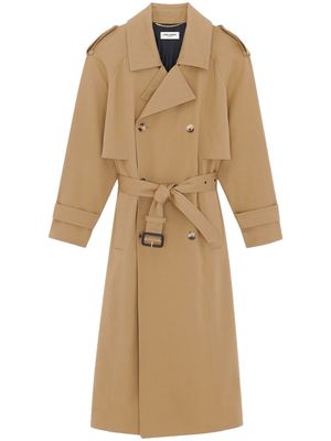 Saint Laurent Classic cotton trench coat - Neutrals