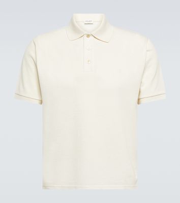 Saint Laurent Cotton-blend piqué polo shirt