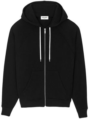 Saint Laurent cotton hooded jacket - Black