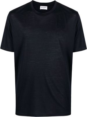 Saint Laurent crew neck cotton T-shirt - Blue