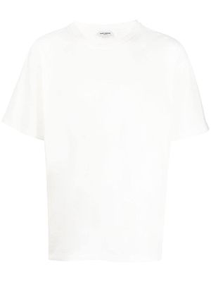 Saint Laurent crew neck cotton T-shirt - White