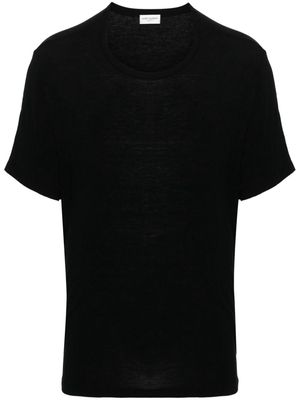 Saint Laurent crew-neck ribbed T-shirt - Black