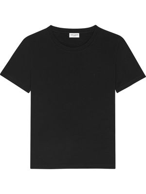 SAINT LAURENT crew-neck wool T-shirt - Black