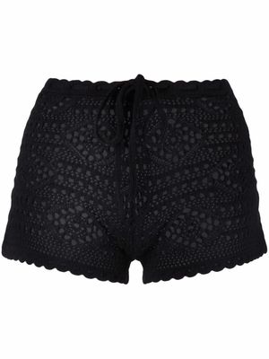 Saint Laurent crochet shorts - Black