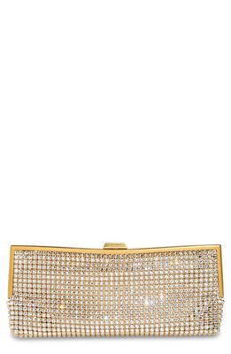 Saint Laurent Crystal Mesh Frame Clutch in Silver Shade