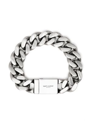 Saint Laurent curb-chain bracelet - Silver