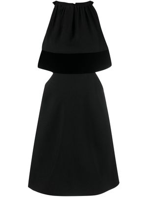 Saint Laurent cut-out halterneck minidress - Black