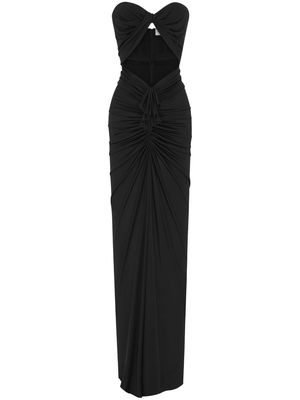 Saint Laurent cut-out strapless gown - Black