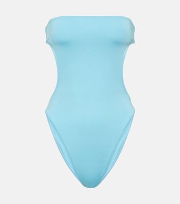 Saint Laurent Cutout strapless swimsuit
