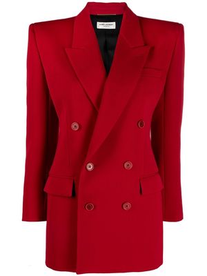 Saint Laurent double breasted blazer - Red