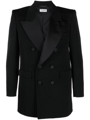 Saint Laurent double-breasted button-fastening blazer - Black