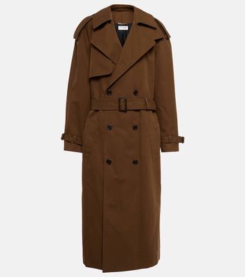 Saint Laurent Double-breasted cotton trench coat
