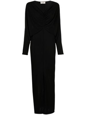 Saint Laurent draped maxi dress - Black