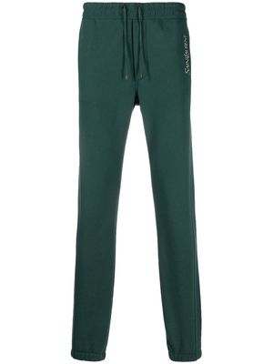 Saint Laurent embroidered-logo drawstring track pants - Green