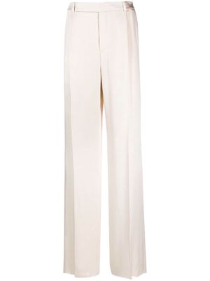 Saint Laurent extra-long straight trousers - Neutrals