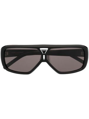 Saint Laurent Eyewear double-bridge pilot-frame sunglasses - Black