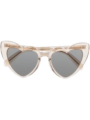 Saint Laurent Eyewear heart-shape tinted sunglasses - Neutrals
