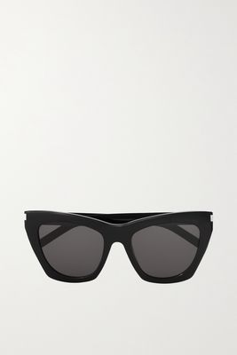 SAINT LAURENT Eyewear - Kate Cat-eye Acetate Sunglasses - Black