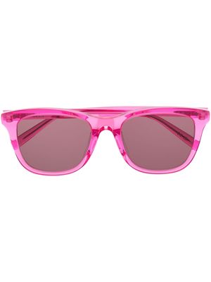 Saint Laurent Eyewear logo-engraved square-frame sunglasses - Pink