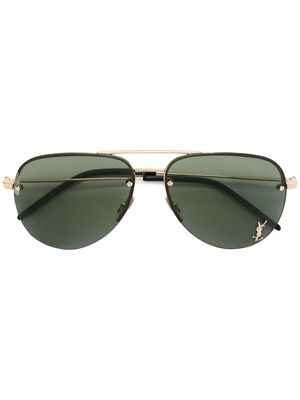 Saint Laurent Eyewear Monogram M11 sunglasses - Metallic