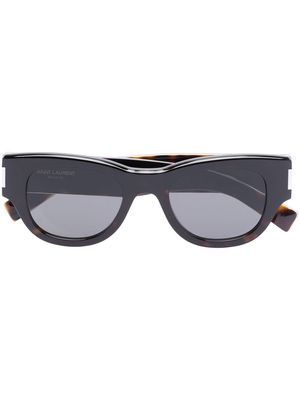 Saint Laurent Eyewear naked wire core cat-eye sunglasses - Brown
