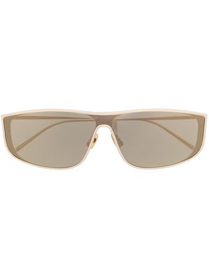 Saint Laurent Eyewear rectangle frame sunglasses - Gold