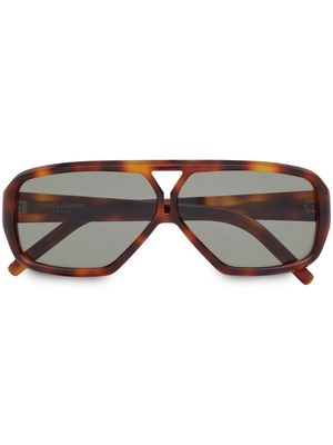 Saint Laurent Eyewear SL 569 Y pilot-frame sunglasses - Black