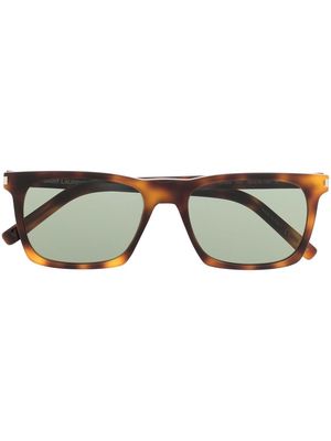 Saint Laurent Eyewear SL559 tortoise-shell square sunglasses - Brown