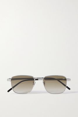 SAINT LAURENT Eyewear - Square-frame Silver-tone Sunglasses - One size