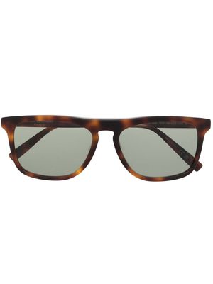 Saint Laurent Eyewear tortoiseshell-effect frame sunglasses - Brown