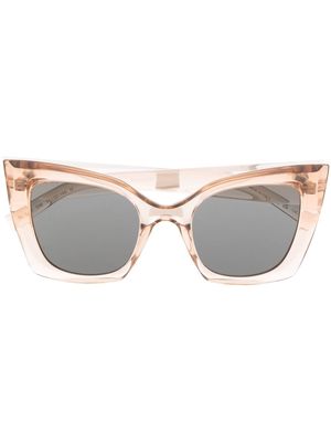 Saint Laurent Eyewear transparent cat-eye frame sunglasses - Neutrals