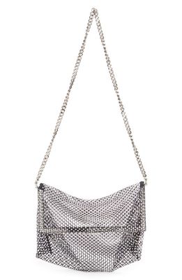 Saint Laurent Fanny Chain Shoulder Bag in Nero/Crystal