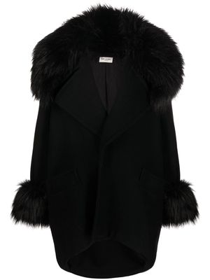 Saint Laurent faux-fur coat - Black