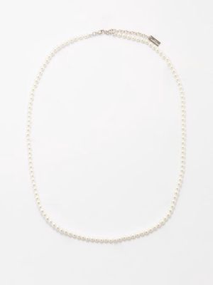 Saint Laurent - Faux-pearl Necklace - Mens - Silver