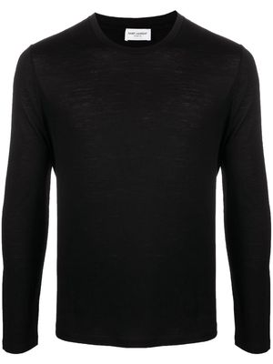 Saint Laurent fine-knit wool jumper - Black