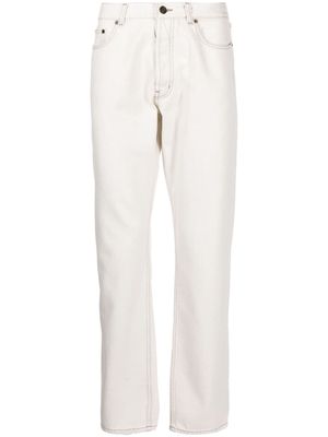 Saint Laurent front-fastening relaxed-fit jeans - White
