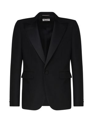 Saint Laurent Grain De Poudre Tuxedo Jacket