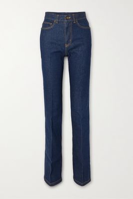 SAINT LAURENT - High-rise Flared Jeans - Blue