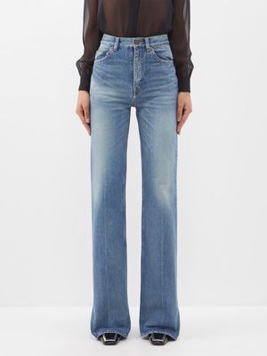 Saint Laurent - High-rise Flared Jeans - Womens - Denim