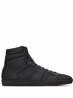 Saint Laurent high-top leather sneakers - Black