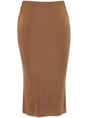 Saint Laurent high-waisted pencil skirt - Brown